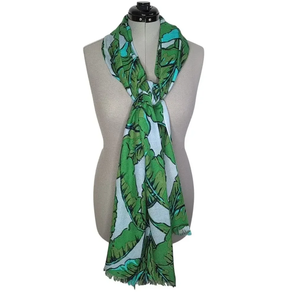 Vineyard Vines Martha's Vineyard Tropical Print Merino Wool Scarf, 28